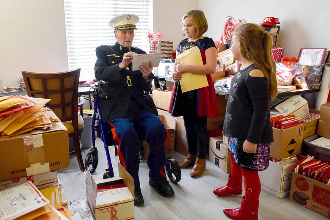 Some 70,000 Valentines sent to 104-year-old